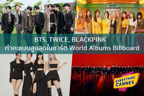 BTS, TWICE, BLACKPINK ทำคะแนนสูงสุดในชาร์ต World Albums Billboard ข่าวบันเทิง แฟชั่น ไอที
